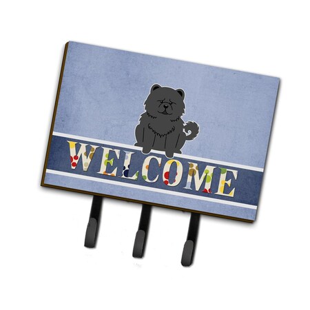 Carolines Treasures Chow Chow Black Welcome Leash or Key Holder BB5724TH68